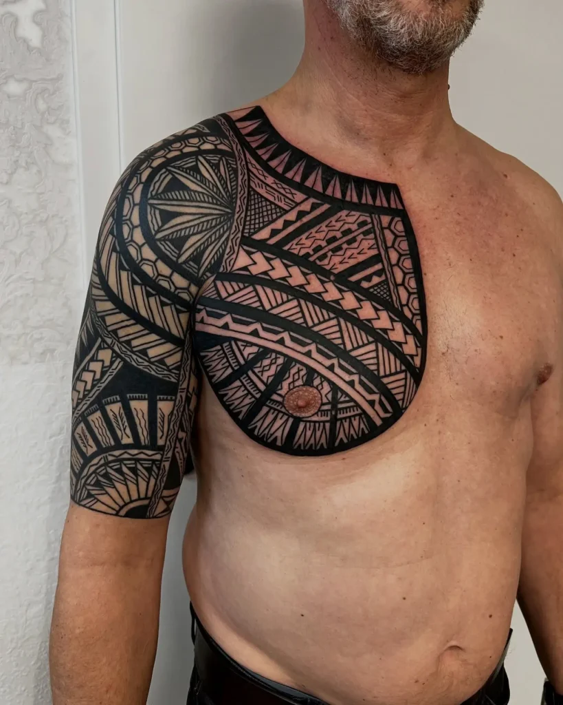 14. Polynesian Warrior Chest and Sleeve
