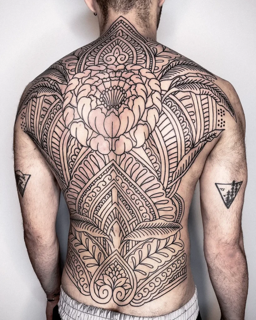16. Mandala Masterpiece Back Tattoo