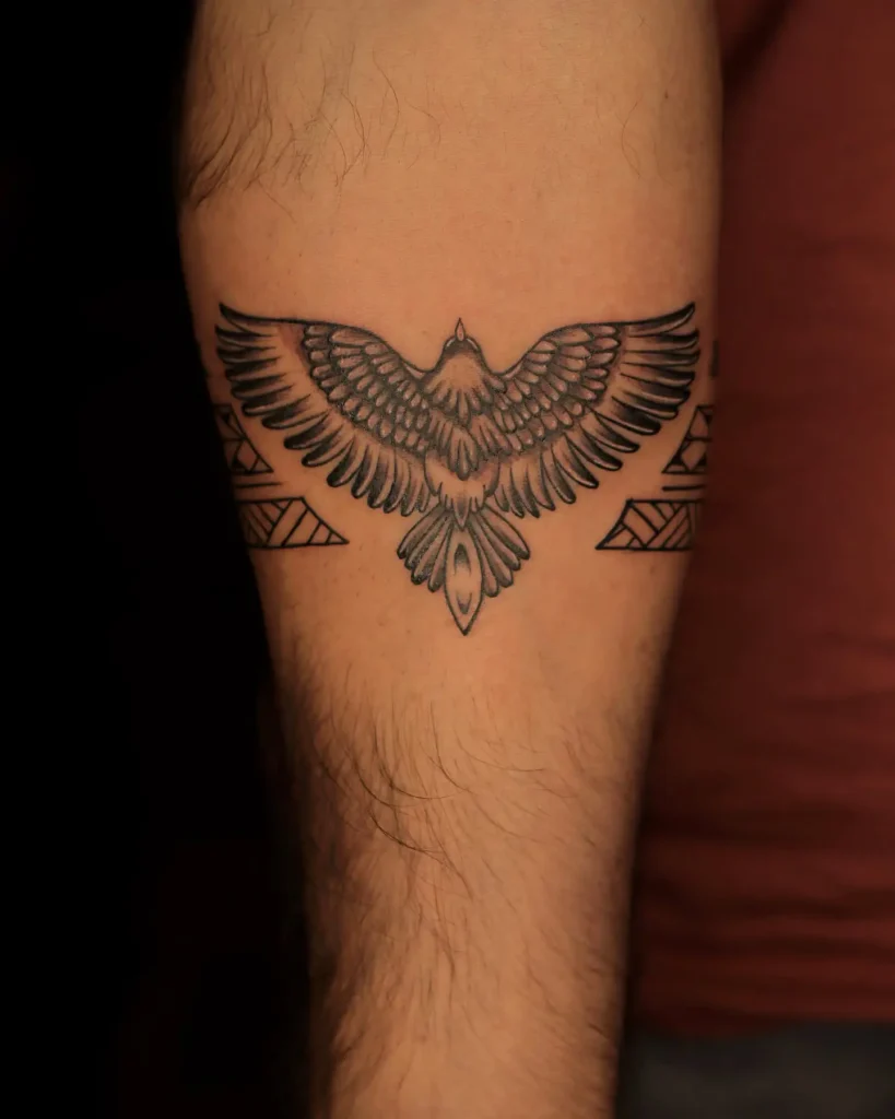 18. Linear Mountain Wrist Tattoo