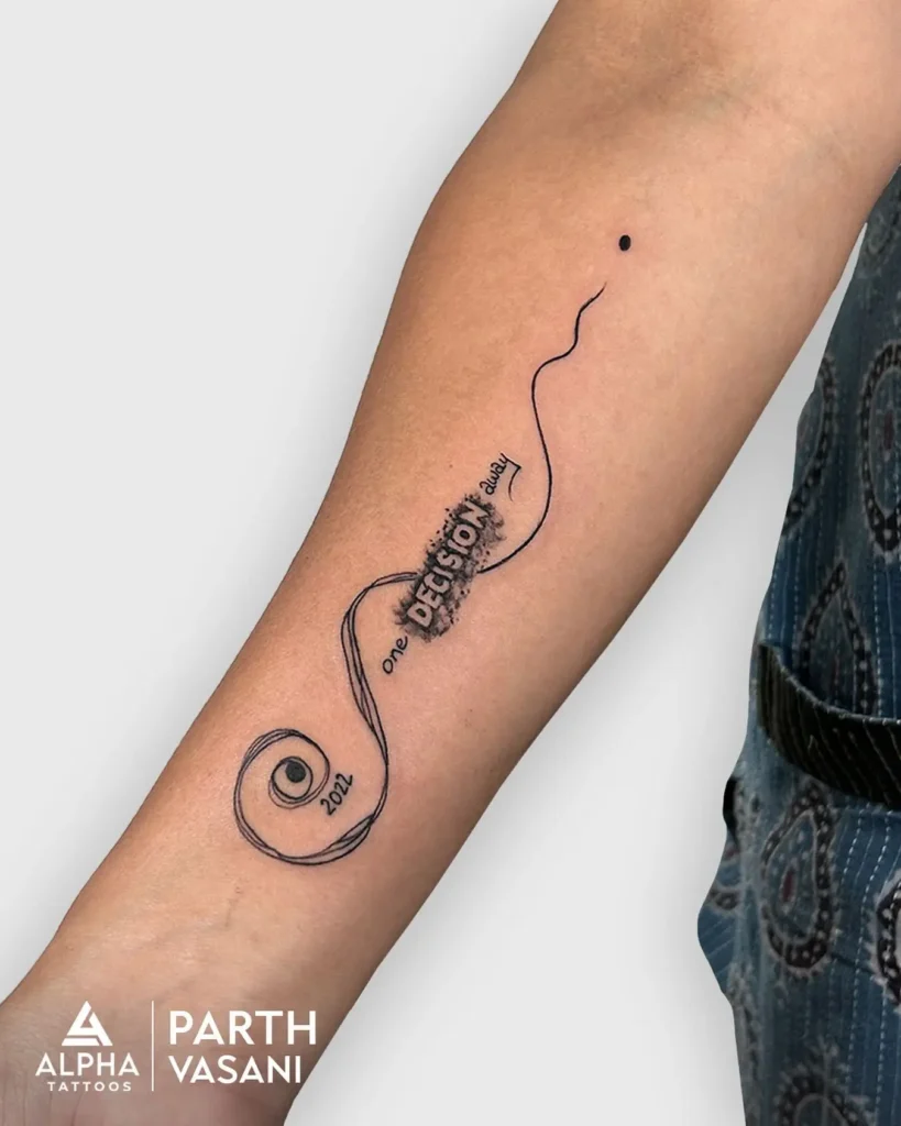 2. One Decision Daily Minimalist Tattoo