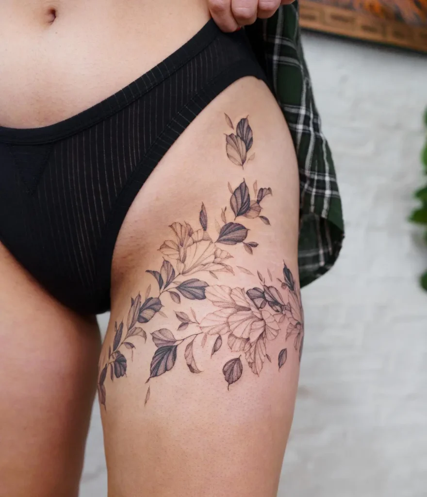 Floral Vine on the Side Hip
