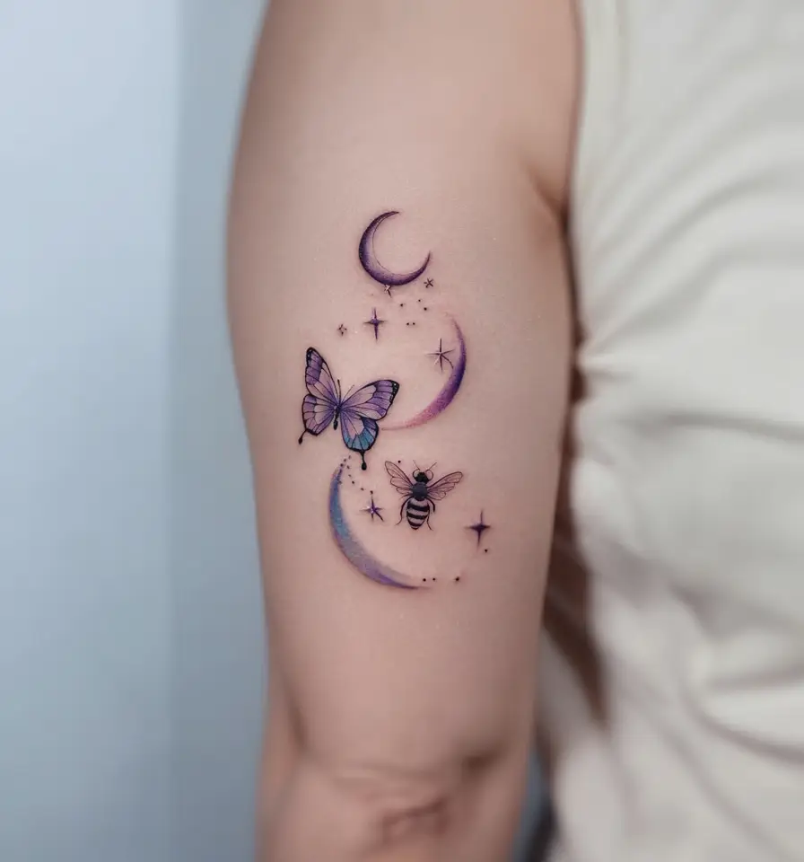 Butterfly and Crescent Moon