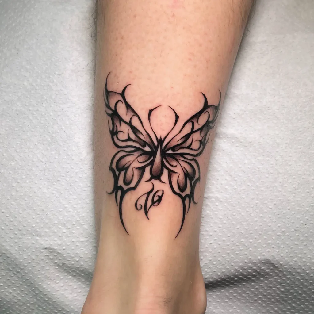 Tribal Butterfly Tattoo