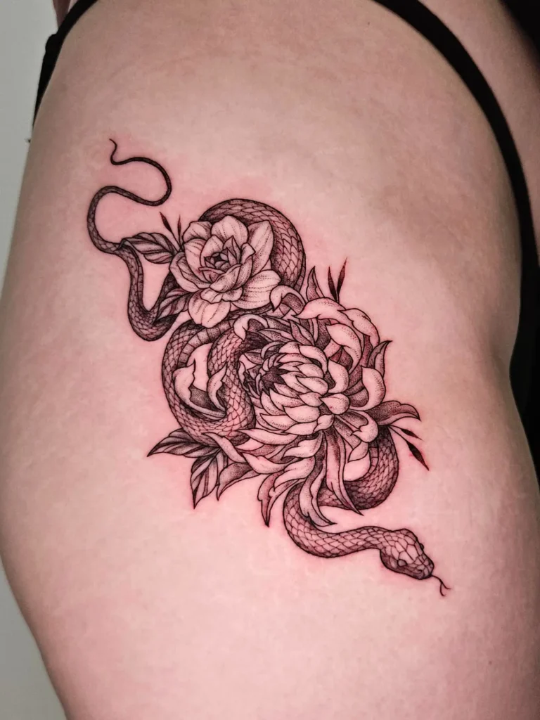 Snake Slithering Across the Hip