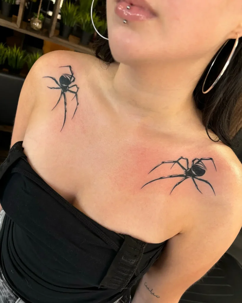 1. Black Spider Collarbone Duo