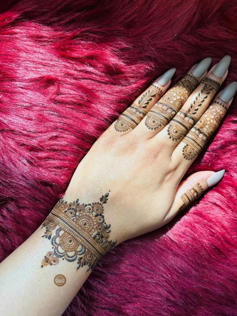 1. Finger Band Henna with Wrist Mandala