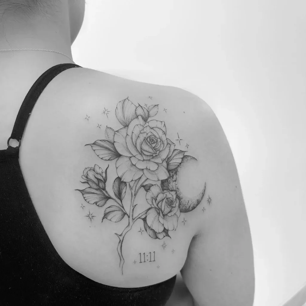 1. Single Line Rose