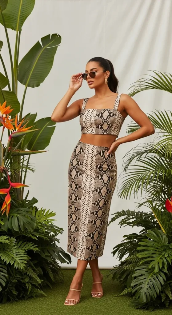 10. Animal Print Two-Piece Set
