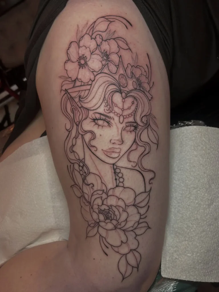 10. Elven Princess Linework