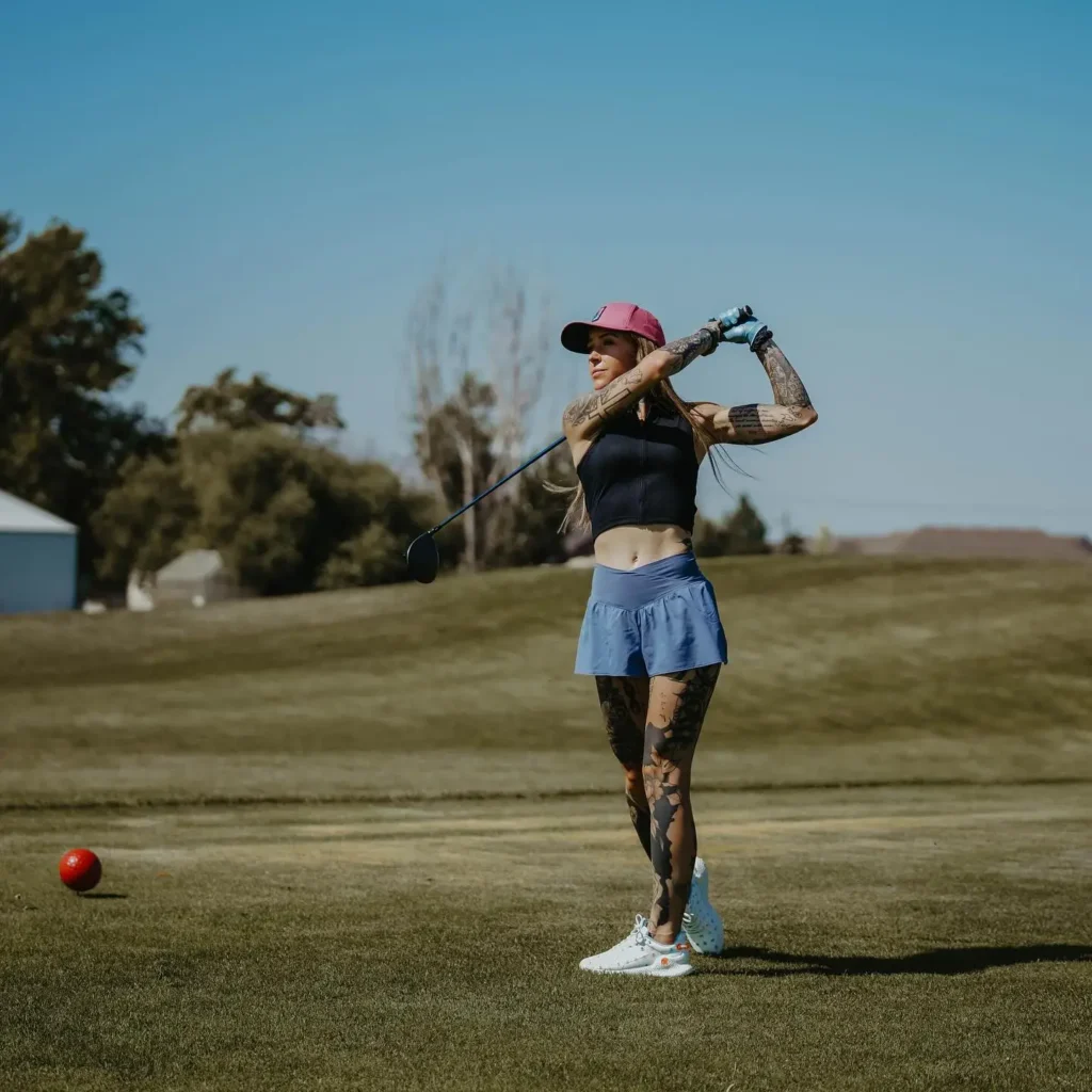 14. Crop Tank & Flowy Skort Power Swing