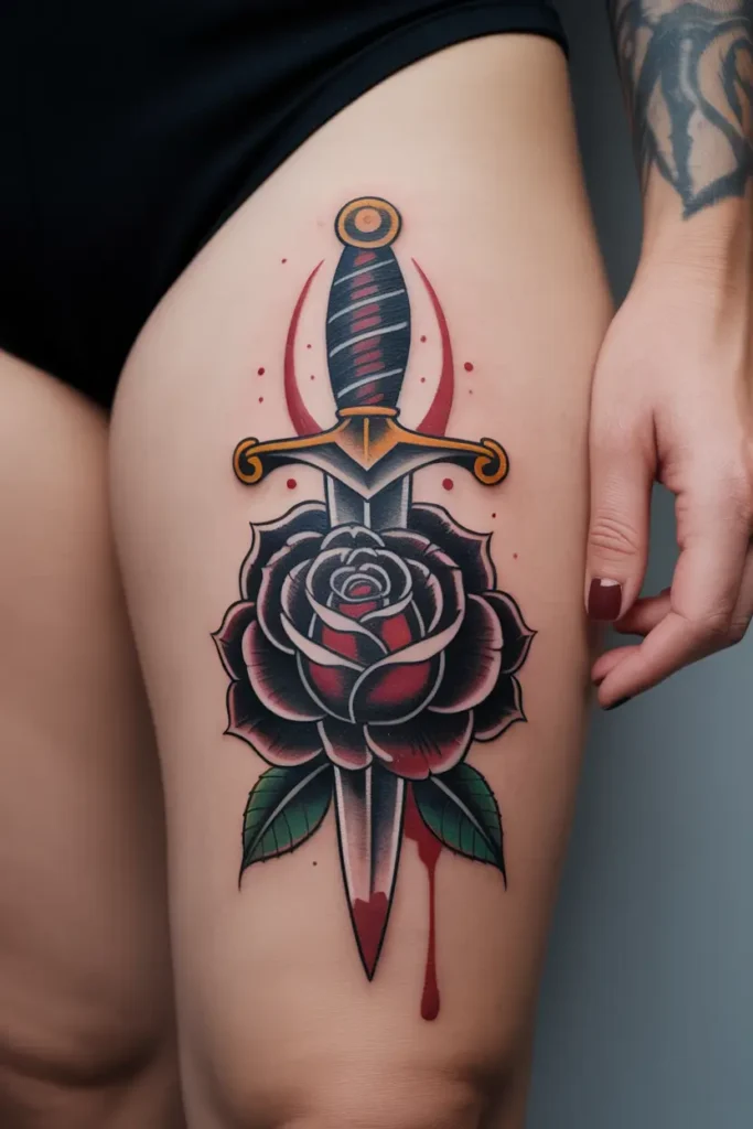 14. Enchanted Dagger Through Black Rose