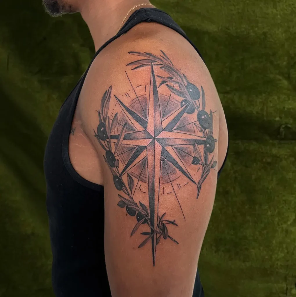 15. Compass and Olive Branch