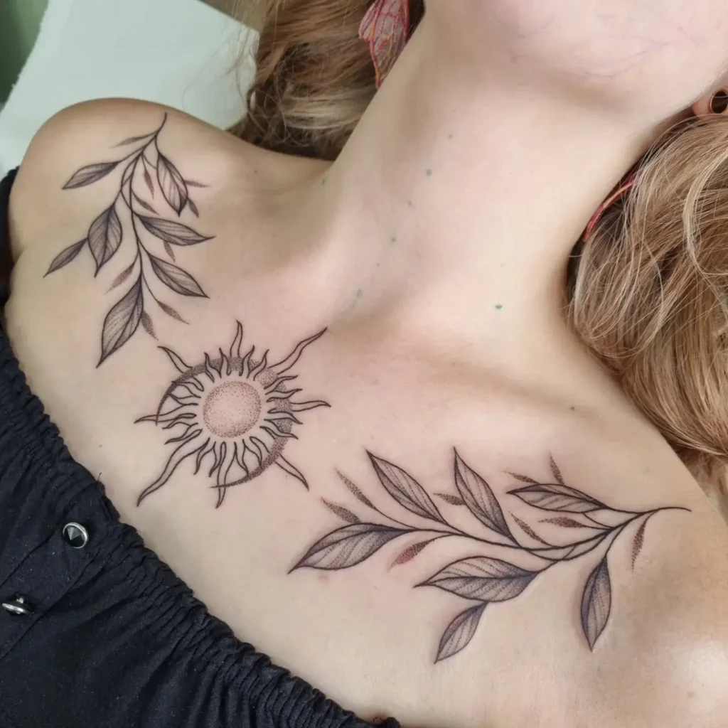 16. Sun and Leafy Branches