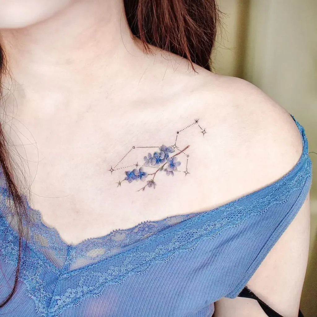 19. Blue Blossoms with Stars