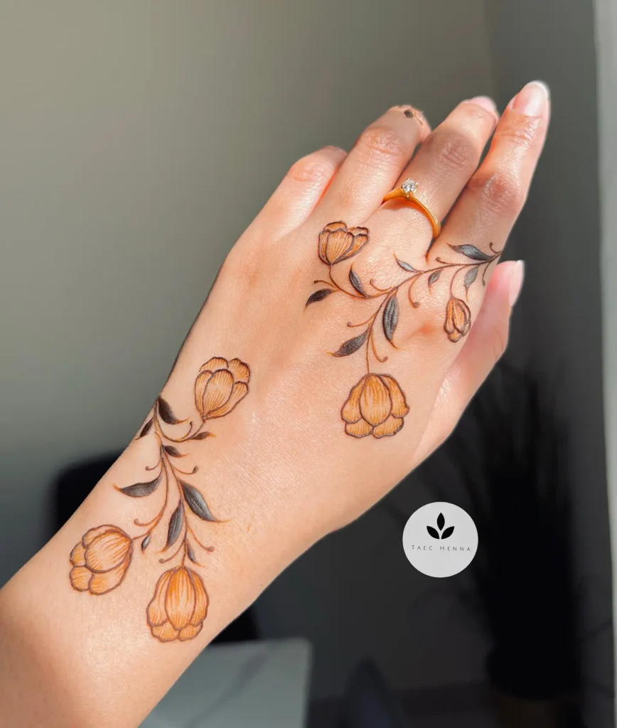 2. Blooming Flower Vine Henna