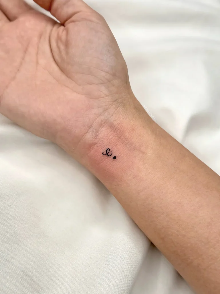 2. Tiny Initial with Heart
