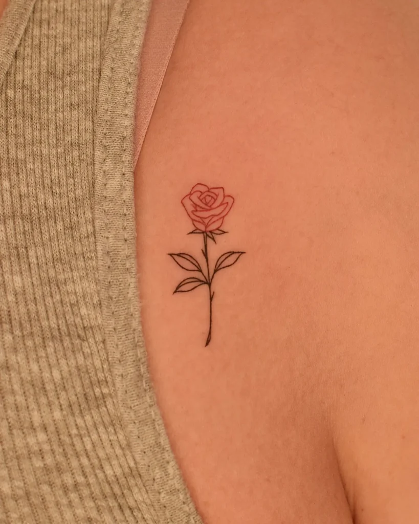 20. Tiny Rose Outline
