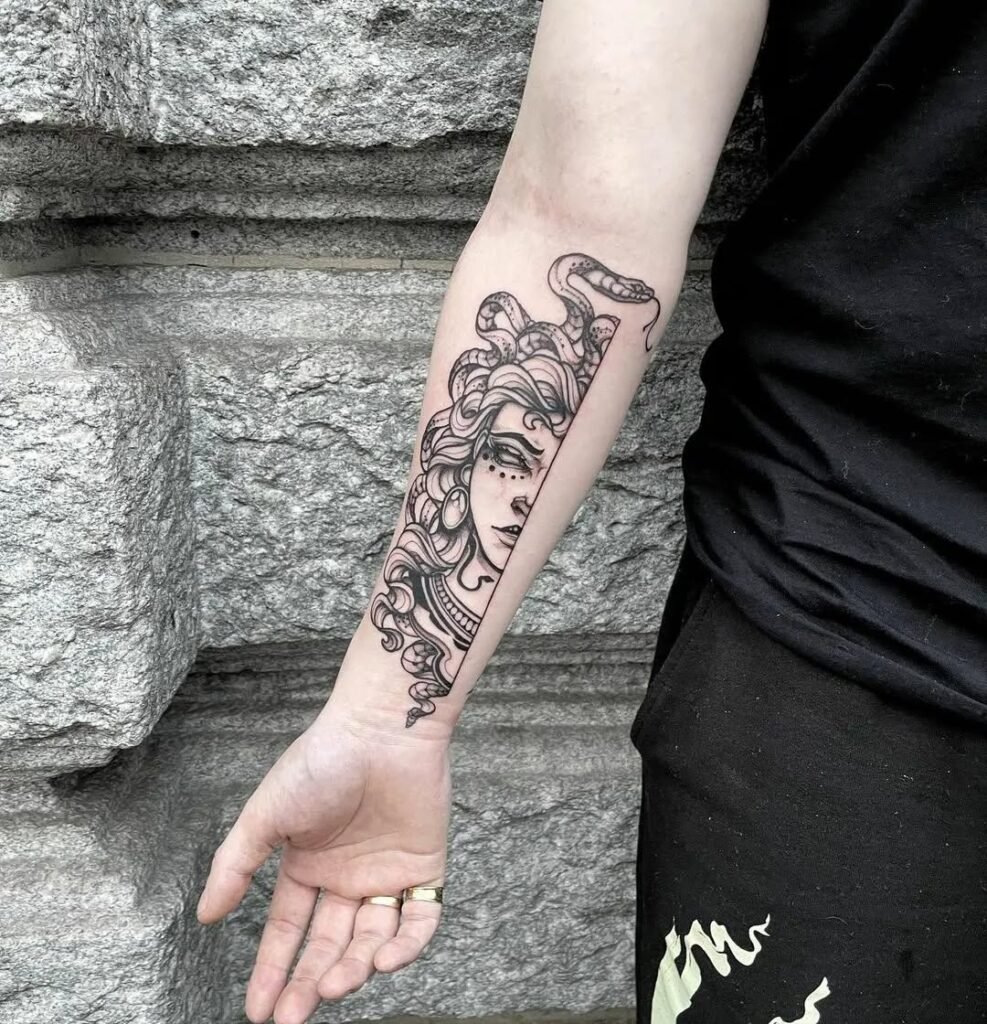 3. Medusa Tattoo Stencil Outline