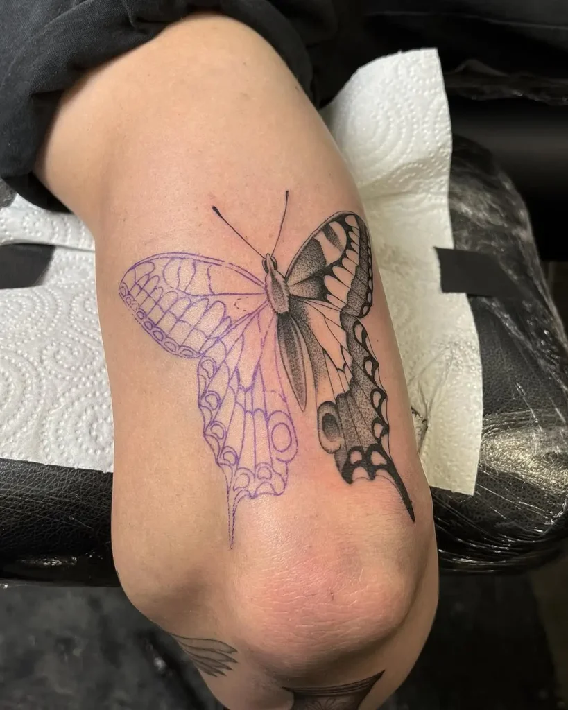 4. Half-Inked Butterfly Stencil