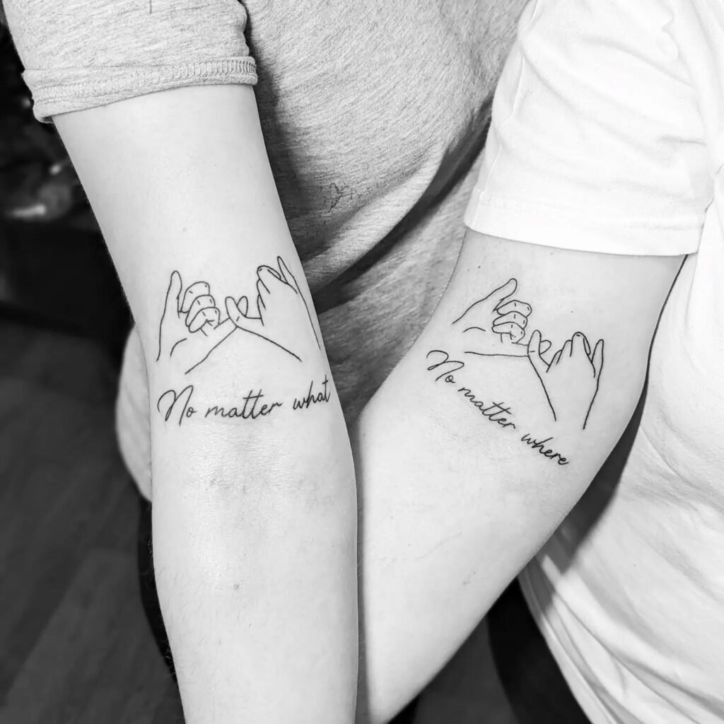 4. Pinky Promise Words "No Matter What, No Matter Where"