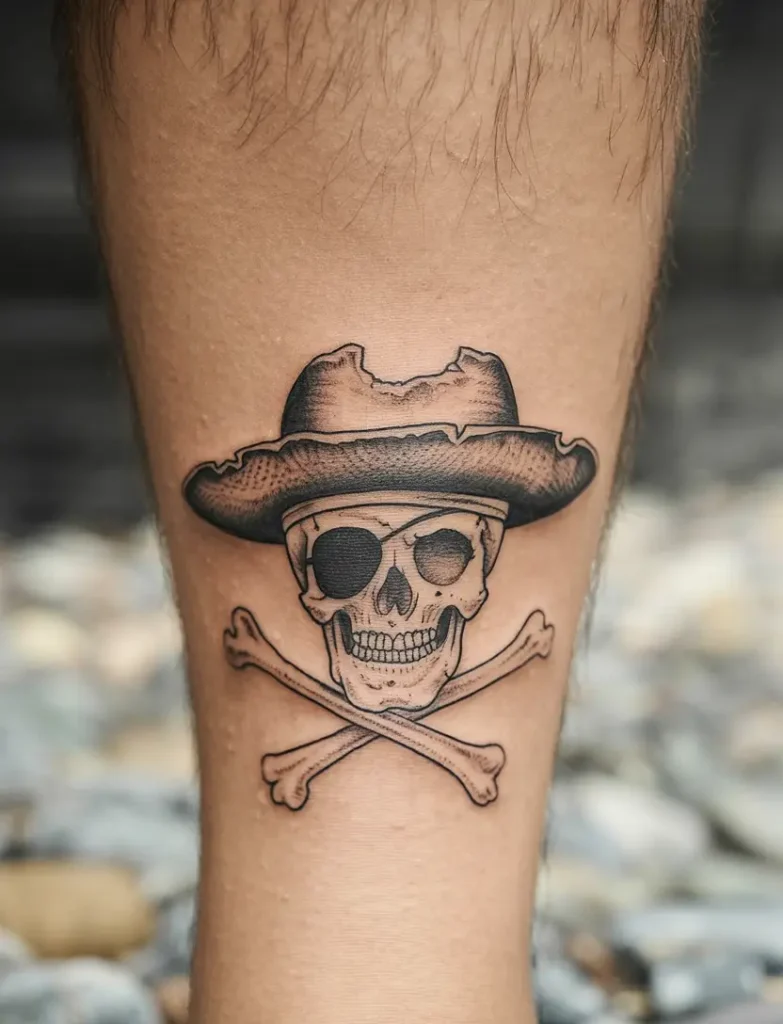 4. Rough-Edged Pirate Skull