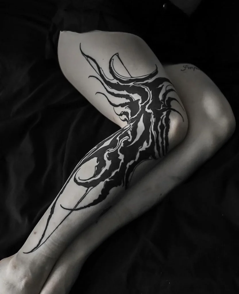 Tribal Knee Tattoo
