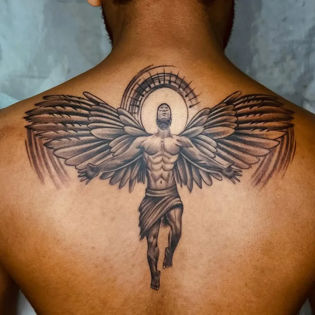 5. Ascending Guardian Angel Tattoo