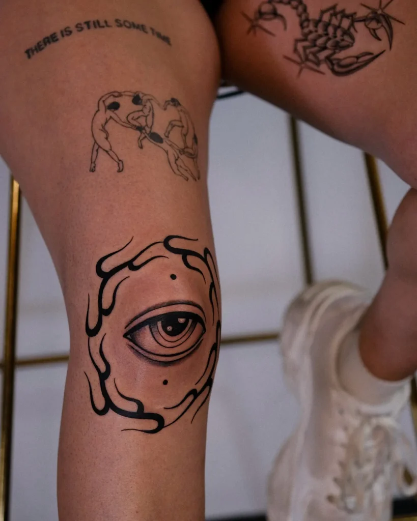 5. Mystical Eye Knee Tattoo
