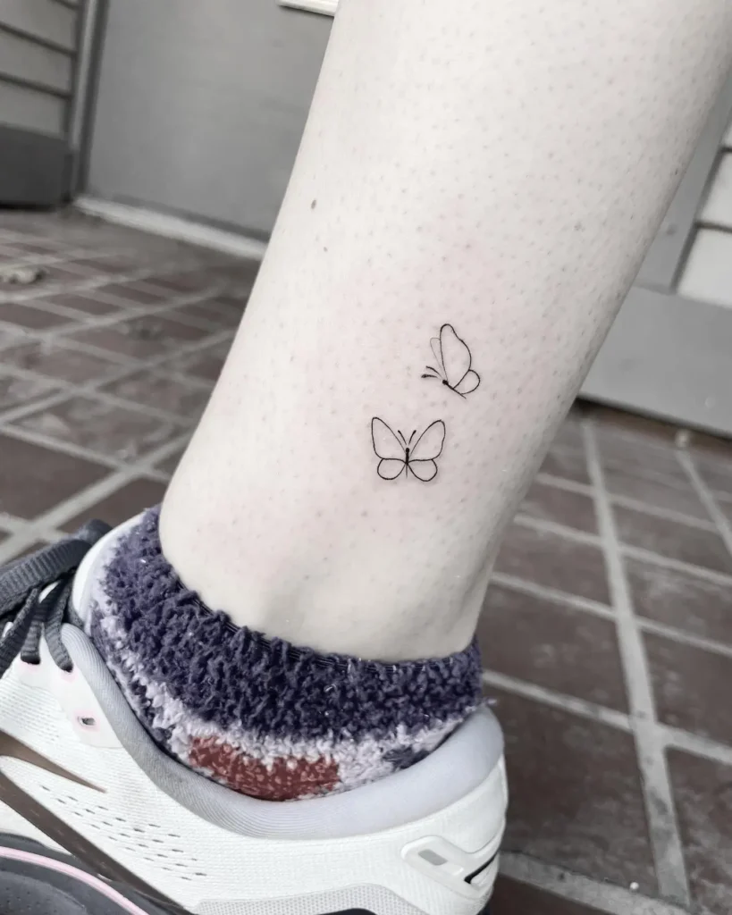 Minimalist Butterfly Tattoo