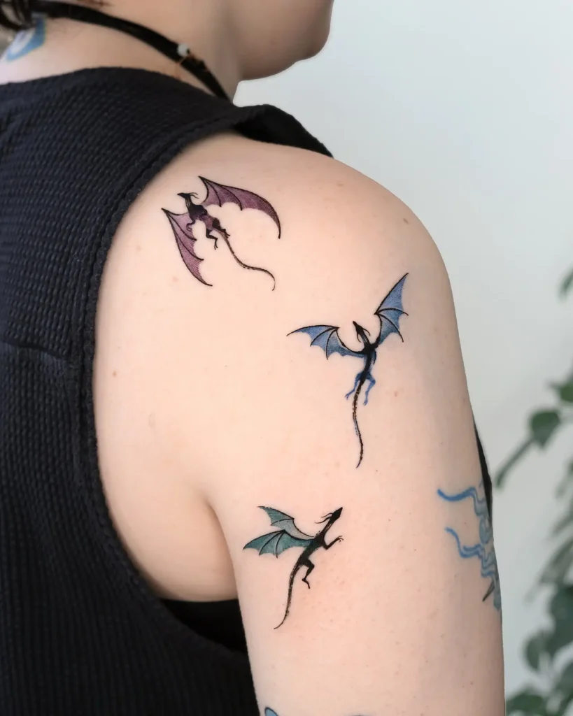 7. Mini Dragon Shoulder Trio