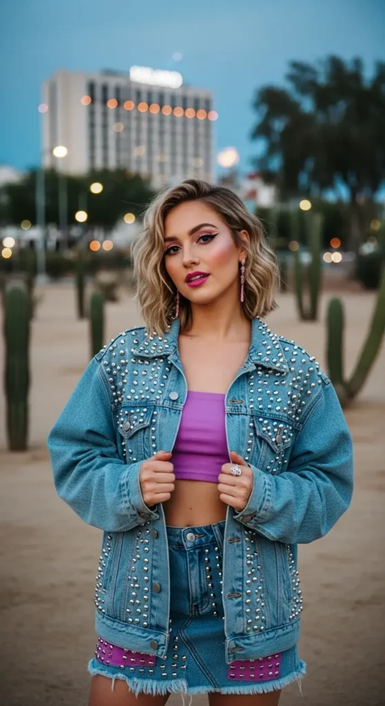 8. Desert Pop Denim Look
