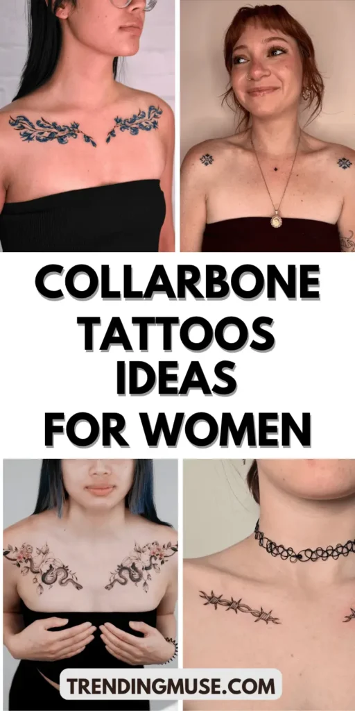 A Wonderfull Collection of 20 Stunning Collarbone Tattoo Ideas for Women