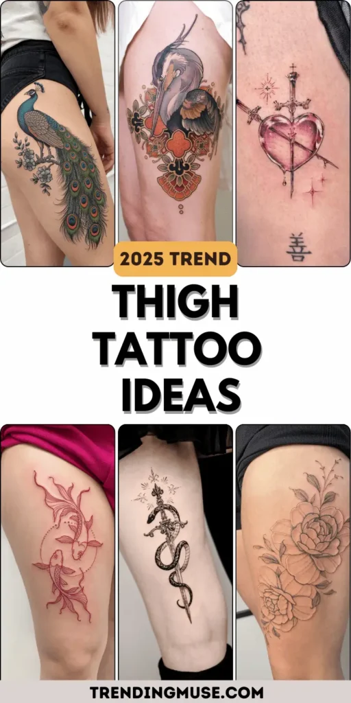 These 20 Thigh Tattoos Ideas Belong on Your Skin 😍