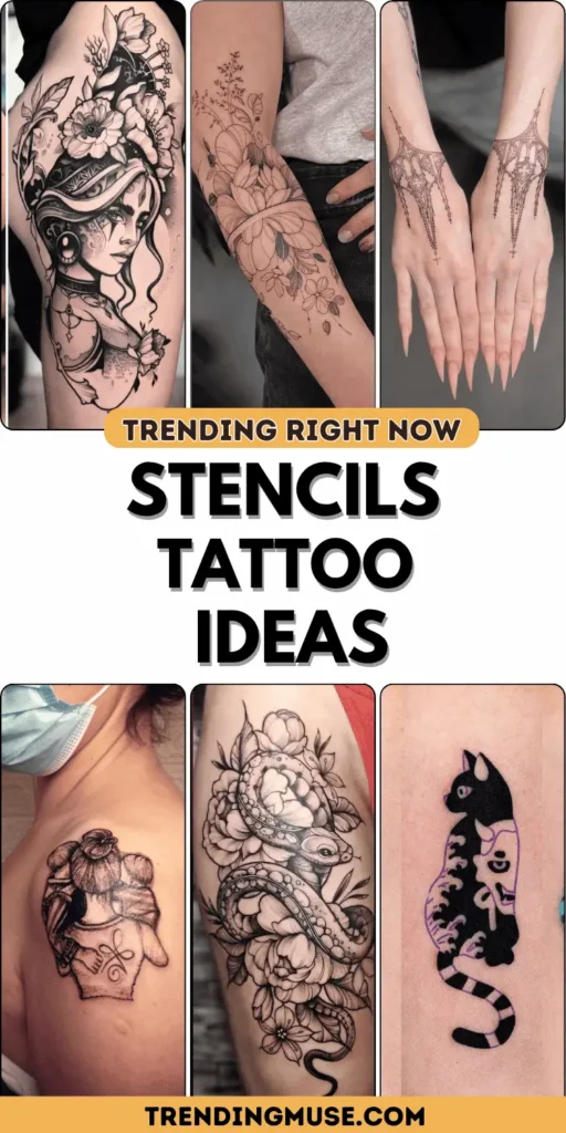 Tattoo Artists Swear by These Stencil Tattoo Ideas 🎨 (15+ Ideas)