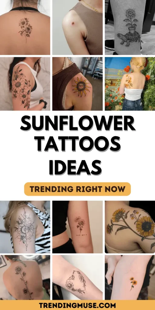 Sunflower Tattoo Ideas That Will Brighten Your Whole Look ☀️🌻 (15+ Ideas)