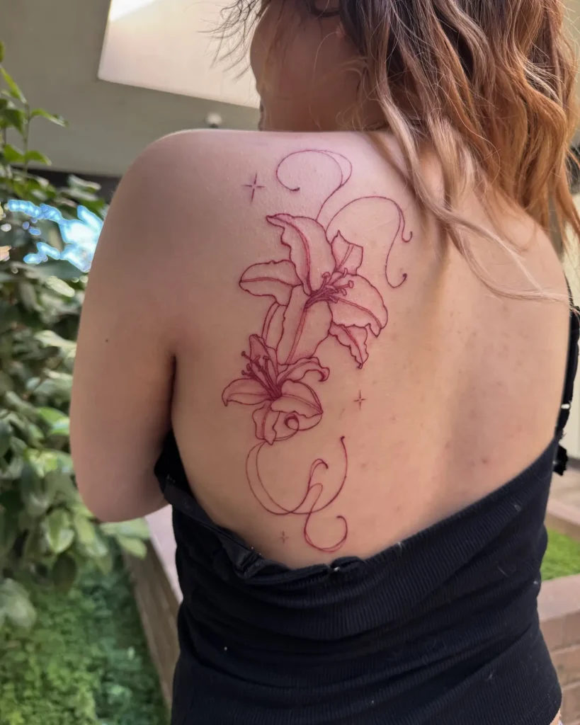 11. Sparkle Lily Flow – Soft Back Y2K Tattoo