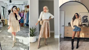 15 Gorgeous Thanksgiving Outfits Women Will Adore: Soft Colors and Flattering Fits