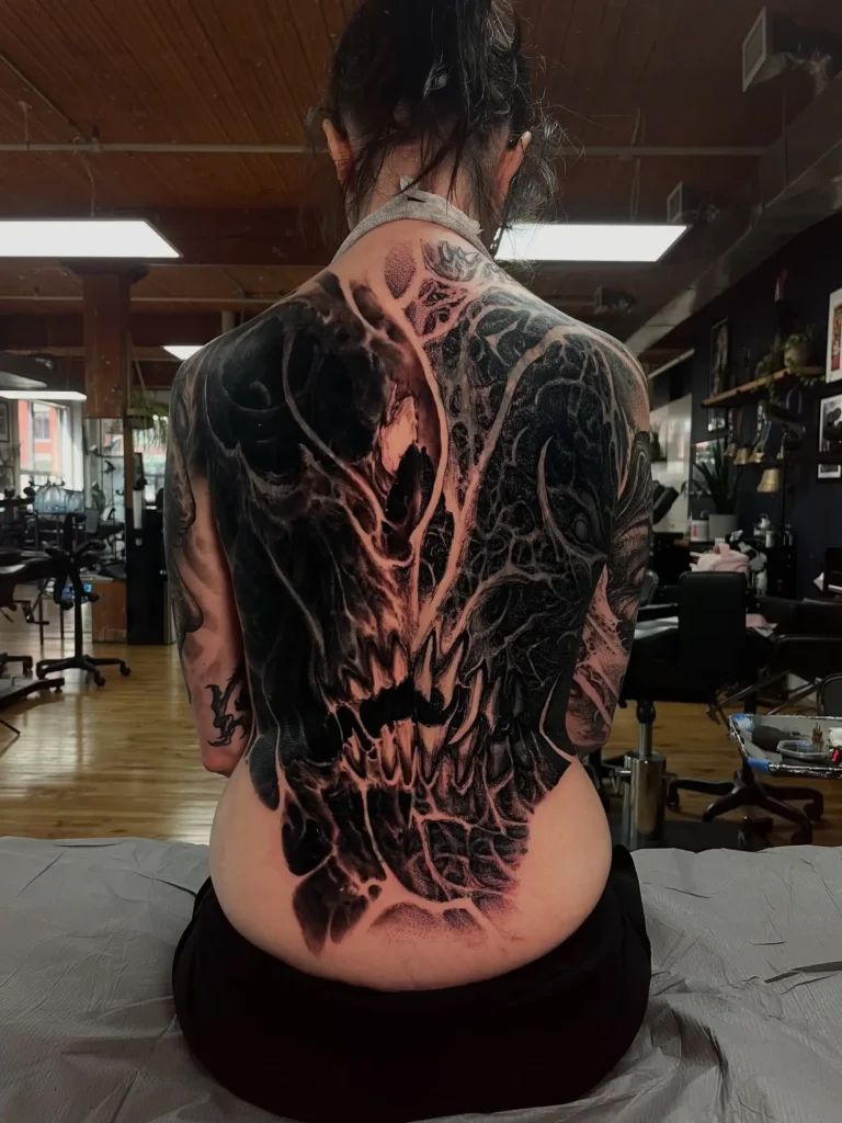 7. Venomous Skull Full Back Cover Up
