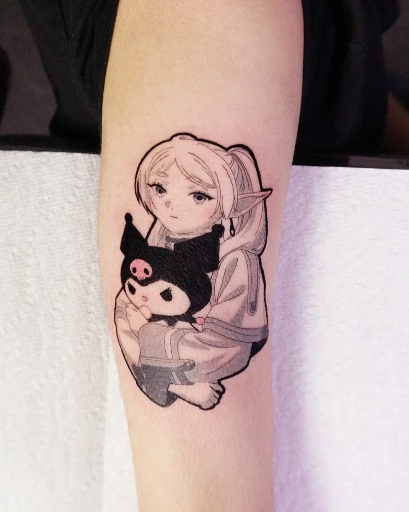 8. Kuromi Comfort – Soft Y2K Character Tattoo
