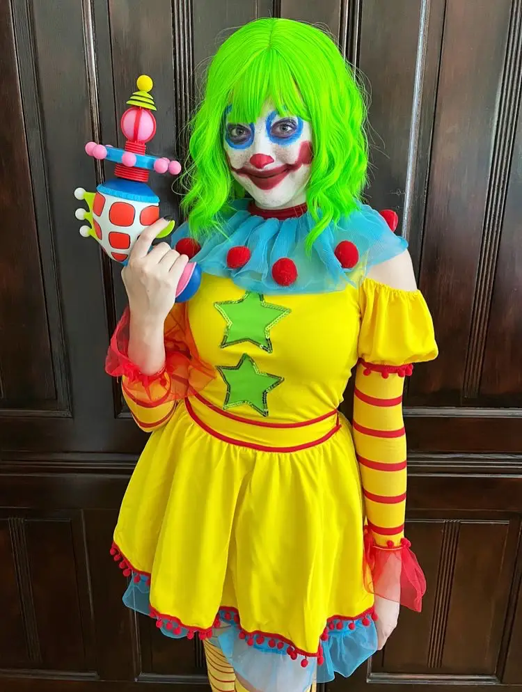 8. Neon Circus Clown Costume