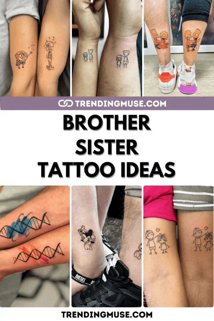 These 15 Brother and Sister Tattoo Ideas Are Too Cute to Miss 🥹