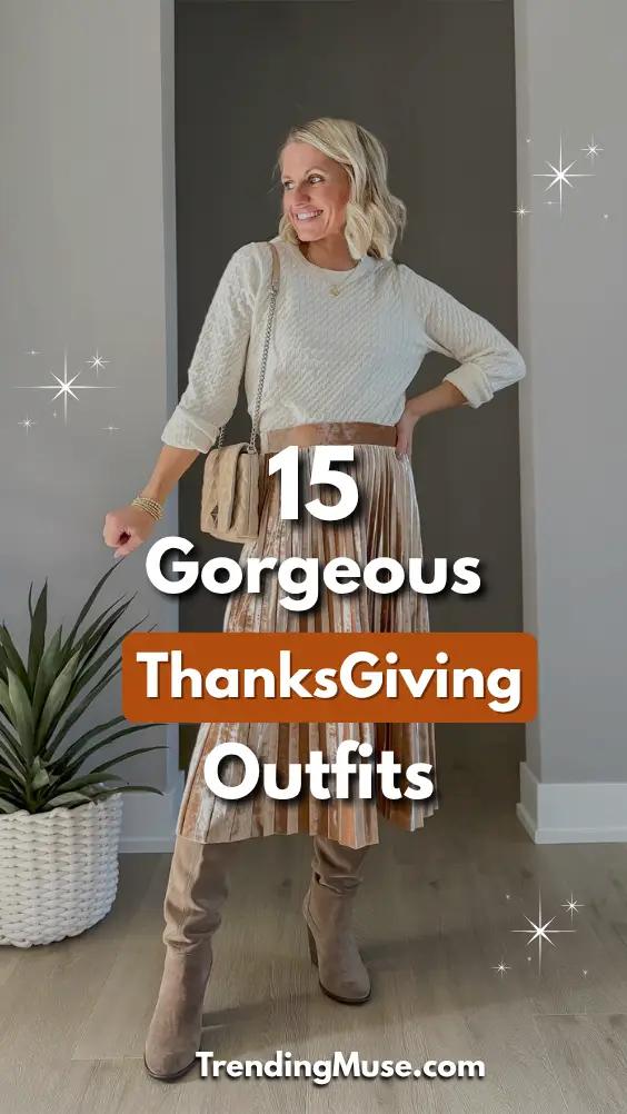 15 Feminine Thanksgiving Outfits Women Will Adore: Soft Colors and Flattering Fits
