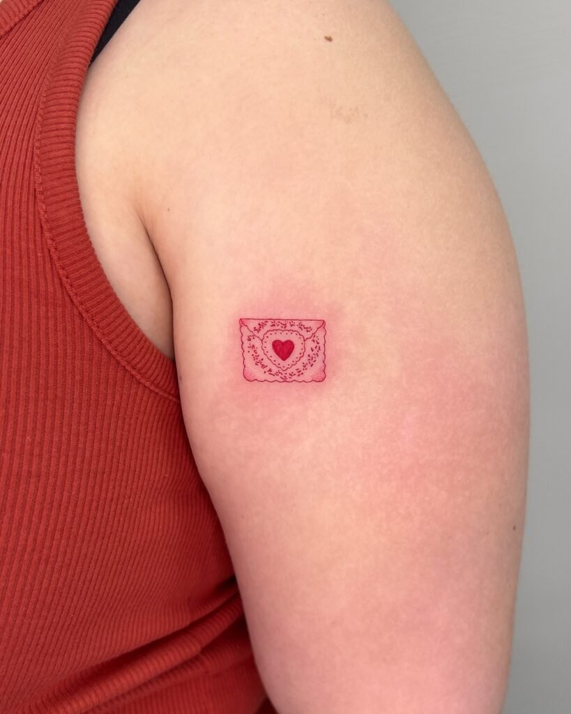 11. Pop-Tart Heart Red Ink Tattoo