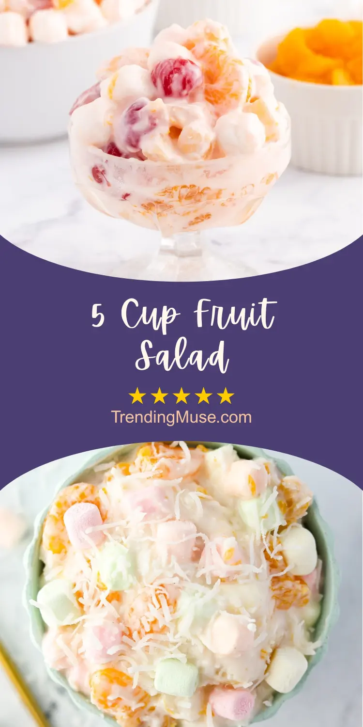 5 Cup Fruit Salad, 5 Cup Fruit Salad Recipe, Five Cup Fruit Salad, Five Cup Salad, 5 Cup Salad
