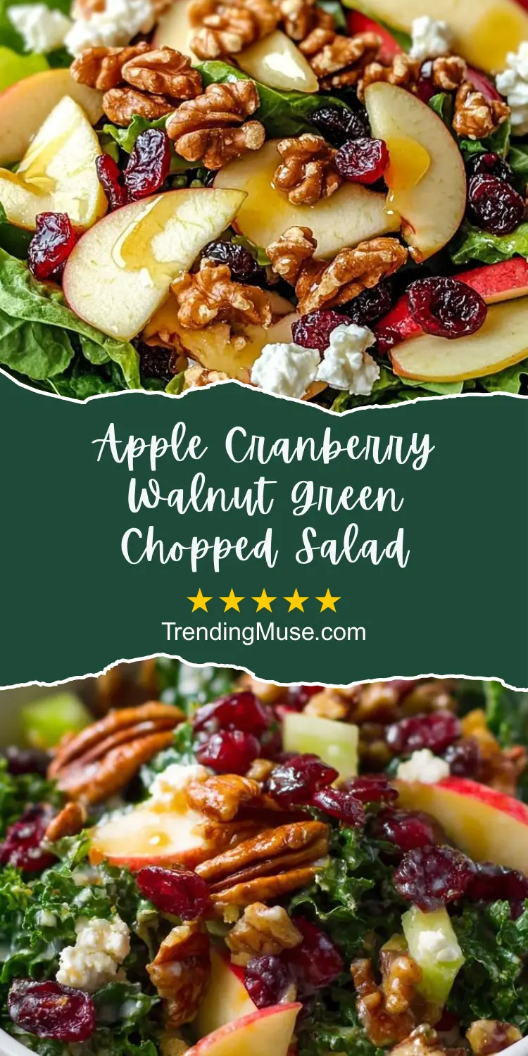 Apple Cranberry Walnut Green Chopped Salad