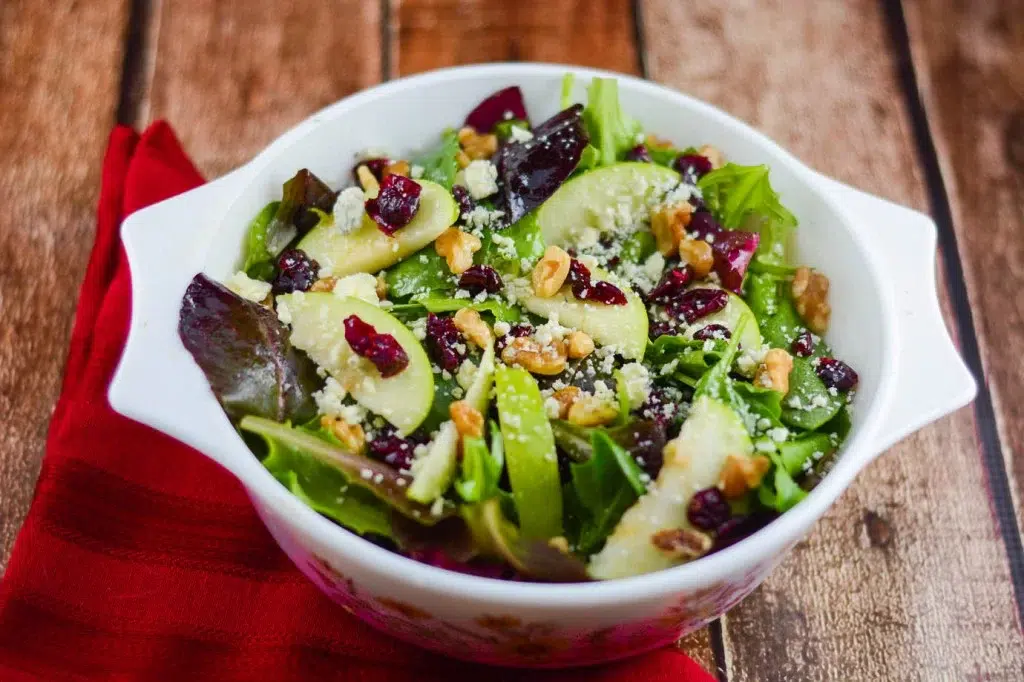 Apple Cranberry Walnut Green Chopped Salad