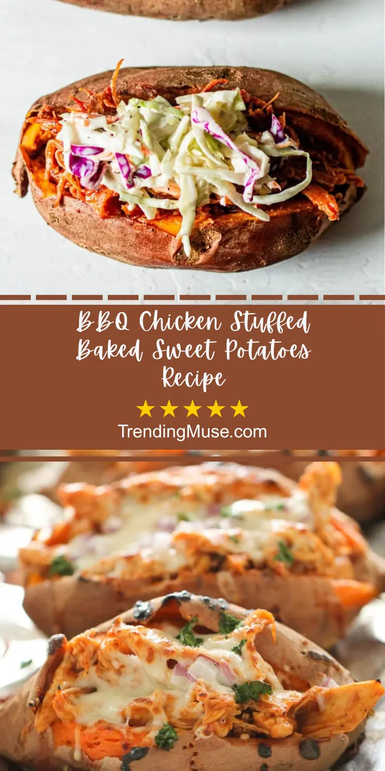 BBQ Chicken Stuffed Sweet Potatoes, BBQ Chicken Stuffed Baked Sweet Potatoes, BBQ Chicken Loaded Sweet Potato, BBQ Chicken Stuffed Potato