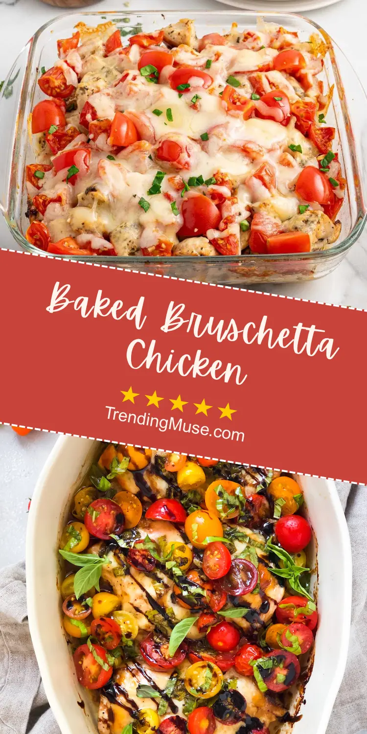Baked Bruschetta Chicken, Bruschetta Chicken Bake, Bruschetta Baked Chicken, Easy Bruschetta Chicken