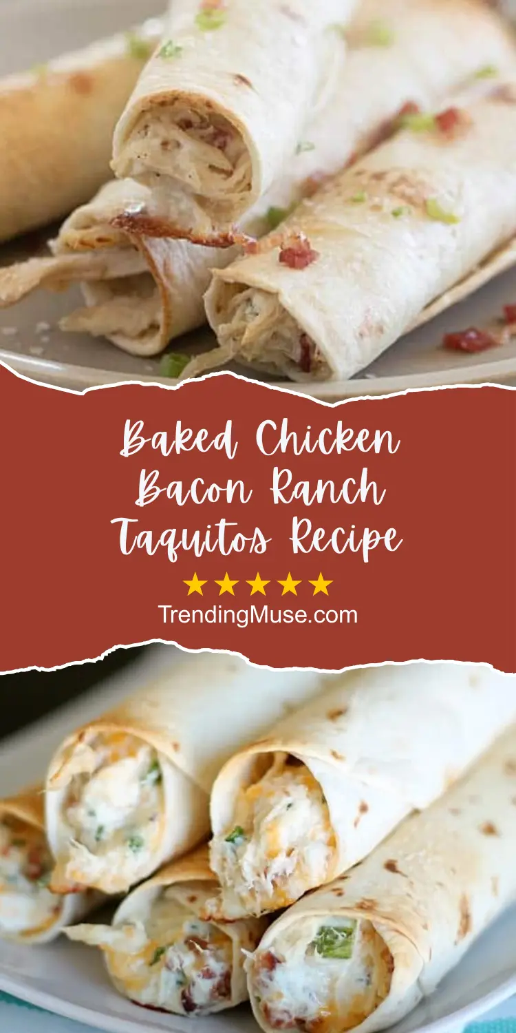 Baked Chicken Bacon Ranch Taquitos Recipe