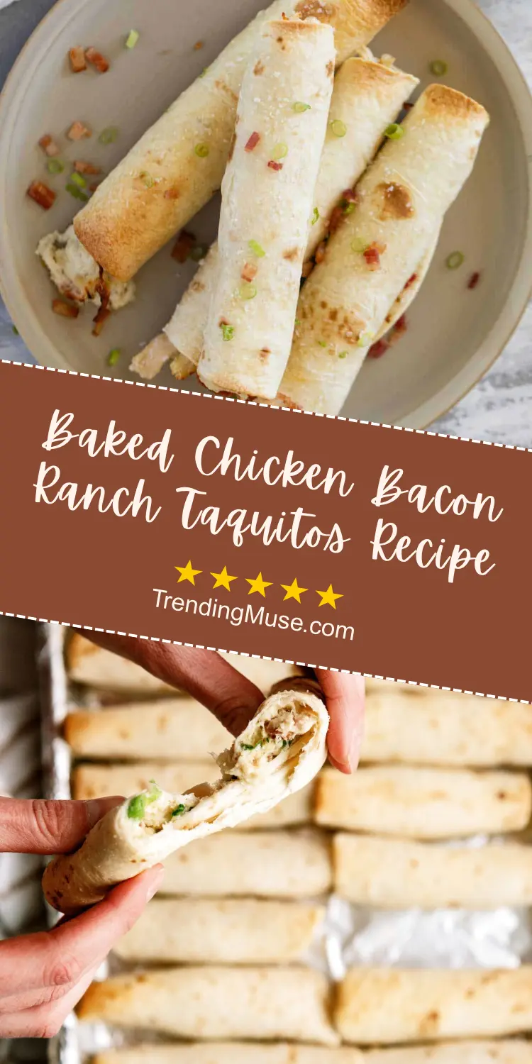 Baked Chicken Bacon Ranch Taquitos, Chicken Bacon Ranch Taquitos, Bacon Ranch Taquitos, Chicken Bacon Taquitos